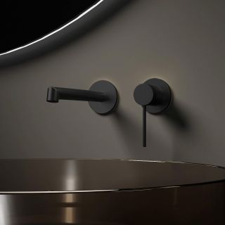 Смеситель для раковины Vincea Rim VBFW-2RM1MB встраиваемый однорычажный, черный