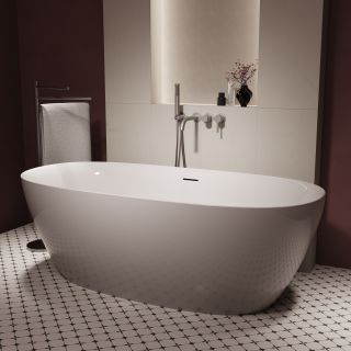 Ванна акриловая Vincea VBT-708-1600, цвет белый, щелевой перелив