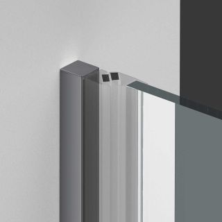 Душевая дверь Vincea Alpha VDP-3AL900CLGM, вороненая сталь, стекло прозрачное