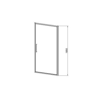 Душевая дверь Vincea Slim 8mm VDP-4SL900CLGM, вороненая сталь, стекло прозрачное