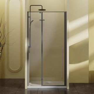 Душевая дверь Vincea Slim-N VDPH-5SN100CLGM, 1000, вороненая сталь , стекло прозрачное