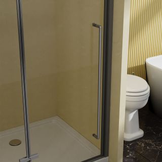 Душевая дверь Vincea Slim-N VDPH-5SN900CLGM, 900, вороненая сталь, стекло прозрачное