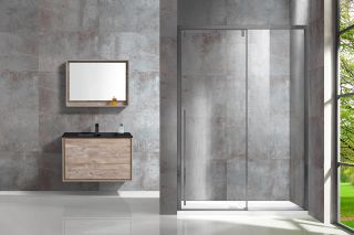 Душевая дверь Vincea Lugano VDS-1L120CLGM-1, 1200, вороненая сталь, стекло прозрачное