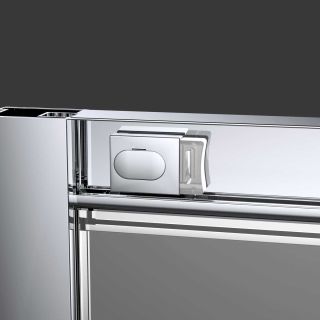 Душевая дверь Vincea Alpha VDS-3AL110CLGM, 1100, вороненая сталь, стекло прозрачное