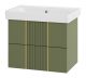 Подвесная тумба под раковину Brevita Vega VEG-09070-0802Я 70см зелёный/золото