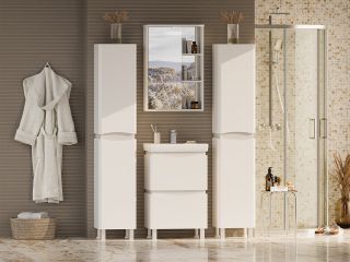 Напольная тумба под раковину Misty Венера 55см белый