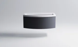 Тумба с раковиной Astra-Form Венеция 2.0 3 3100003ral7024+04010022 80 см тёмно-серый матовый