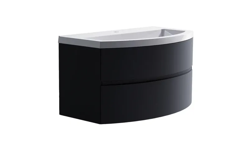 Тумба с раковиной Astra-Form Венеция 2.0 03100004ral7024+04010022 80 см тёмно-серый матовый