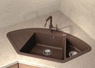 Кухонная мойка Florentina Веста бежевый