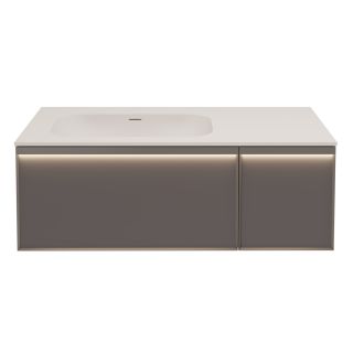 База под раковину Vincea Elise 1000 подвесная, левая, 2 выкатных ящика soft-close, серый матовый