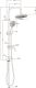 Душевая стойка Stworki Хельсинки HFSG97000 со смесителем для ванны и душа Stworki Хельсинки HFHS10000 хром