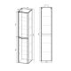 Шкаф-колонна Vincea Paola VSC-2P170BT-R 35 см бетон