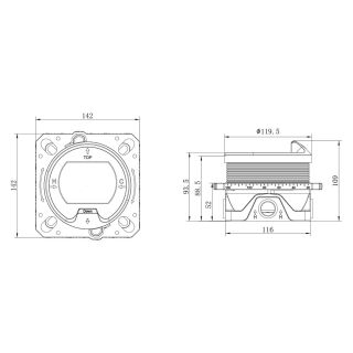Встраиваемый смеситель для душа Vincea VSCV-322T-MGM двухфункциональный термостатический воронёная сталь