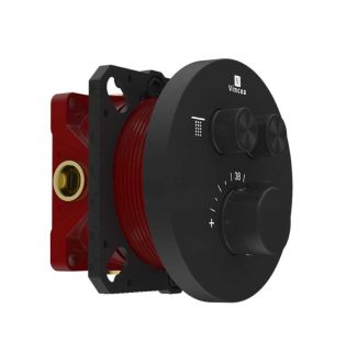 Встраиваемый смеситель для душа Vincea VSCV-322T-MMB двухфункциональный термостатический чёрный