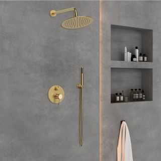 Душевой комплект Vincea Desire VSFW-1D1BG встраиваемый 2 режима брашированное золото