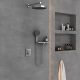 Душевой комплект Vincea Inspire VSFW-3I21T2RMB встраиваемый, термостатический, двухрежимный, черный