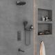 Душевой комплект Vincea VSFW-433TI1RGM встраиваемый, термостатический, трехрежимный, вороненая сталь