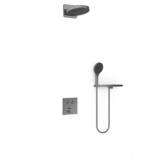 Душевой комплект Vincea Inspire VSFW-4I211RGM встраиваемый, двухрежимный, вороненая сталь