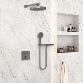 Душевой комплект Vincea VSFW-4I212RGM встраиваемый, двухрежимный, вороненая сталь