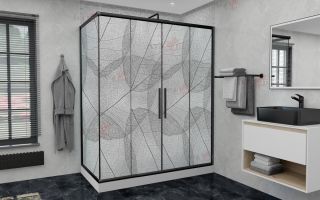 Душевой уголок AvaCan FB2 170-190 + SB90 MT чёрный