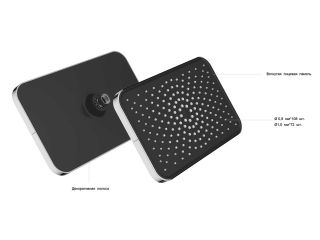 Верхний душ Vincea Inspire VSHD-3I4CGM воронёная сталь