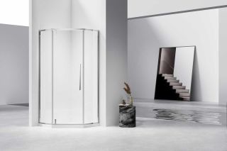 Душевой уголок Vincea Slim-N VSP-4SN100CLB, 1000*1000, черный, стекло прозрачное