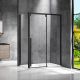 Душевой уголок Vincea Lugano VSR-1L9015CLB-1, 1500*900, черный, стекло прозрачное