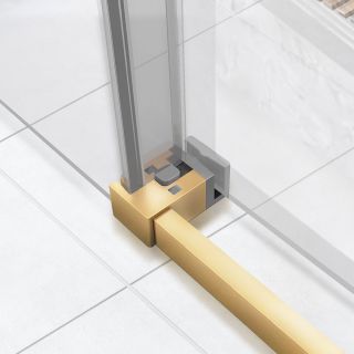 Душевой уголок Vincea Slim Soft VSR-1SS9011CLG, 1100*900, брашированное золото, стекло прозрачное