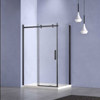 Душевой уголок Vincea Como-N VSR-4CN1014CLB, 1400*1000, черный, стекло прозрачное