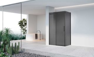 Душевой уголок Vincea Como-N VSR-4CN8013CGB, 1300*800, черный, стекло тонированное