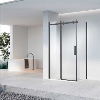 Душевой уголок Vincea Como-N VSR-4CN8013CLB, 1300*800, черный, стекло прозрачное