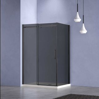 Душевой уголок Vincea Como-N VSR-4CN9013CGB, 1300*900, черный, стекло тонированное