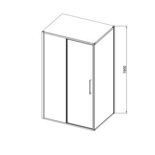 Душевой уголок Vincea Slim 8mm VSR-4SLP9012CLGM, 1200*900, вороненая сталь, стекло прозрачное