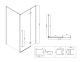 Душевой уголок Vincea Slim-N VSR-5SN9090CLGM, 900*900, вороненая сталь, стекло прозрачное