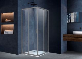 Душевой уголок Vincea Alpha VSS-3AL900CLGM, 900*900, вороненая сталь, стекло прозрачное