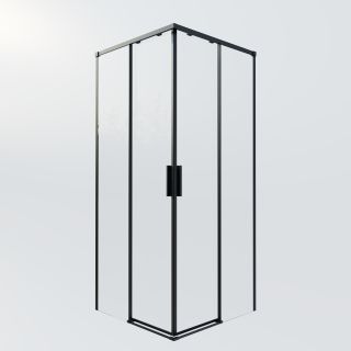 Душевой уголок Vincea Soft 2 VSS-3SO2900CLB, 900*900, черный, стекло прозрачное