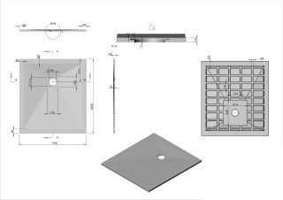 Душевой поддон Vincea VST-4SR9010A 100x 90 см