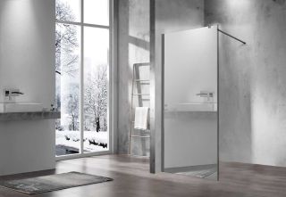 Душевая перегородка Vincea Walk-In VSW-1H100MRGM, 1000*2000, вороненая сталь, стекло зеркальное