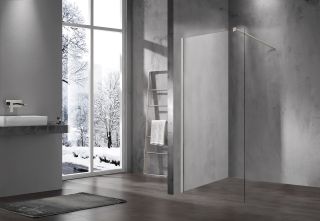 Душевая перегородка Vincea Walk-In VSW-1H600CLBN, 600*2000, брашированный никель, стекло прозрачное