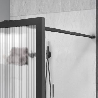 Душевая перегородка Vincea Walk-In HP Art VSW-1HP800FLGM, 800*2000, вороненая сталь, стекло рифленое