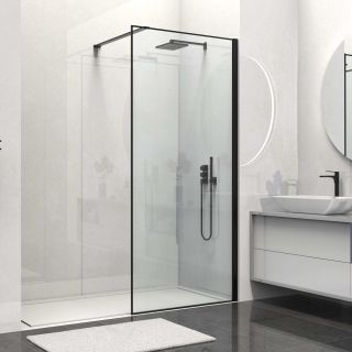 Душевая перегородка Vincea Walk-In HS VSW-1HS100CLB, 1000*2000, черный матовый, стекло прозрачное