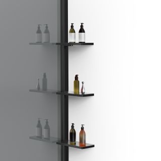 Душевая перегородка Vincea Walk-In VSW-1HWS800CGB, 800*2000, черный матовый, стекло тонированное