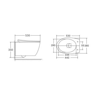 Унитаз подвесной Vincea Felice VT1-25 безободковый белый ультратонкое soft-close сиденье