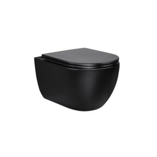 Унитаз подвесной Vincea Evo VT1-34MB безободковый черный ультратонкое soft-close сиденье