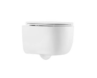 Унитаз подвесной Vincea Evo VT1-64ST Tornado, цвет белый, ультратонкое сиденье soft-close