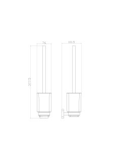 Туалетный ёршик в комплекте Wonzon & Woghand Still WW-6629 хром