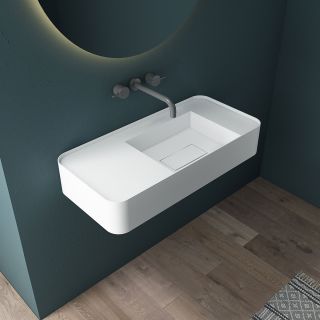 Раковина Solid Surface Vincea VWB-6S412MW, 1200*400*150, подвесная, цвет белый матовый