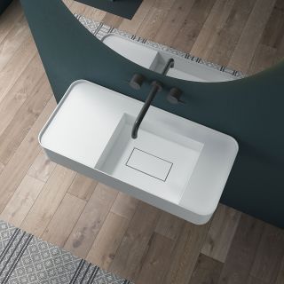 Раковина Solid Surface Vincea VWB-6S412MW, 1200*400*150, подвесная, цвет белый матовый