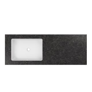 Столешница Vincea из натурального мрамора с интегрированной раковиной VWTB-4LX140VB-L, левая, черный Versace