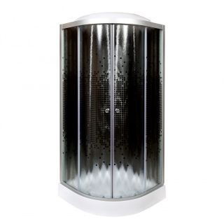 Душевая кабина Deto L 809 с гм. и эл. BLACK 90х90х215 см